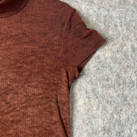 Vintage Marian & Maral Women’s Sz.M Mock Neck Fit & Flare Brown Mini Dress #150 - Picture 4 of 7